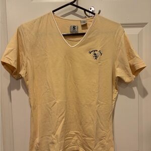 Gear For Sports Georgia Tech Yellow Women’s V-Neck T-Shirt, size Large